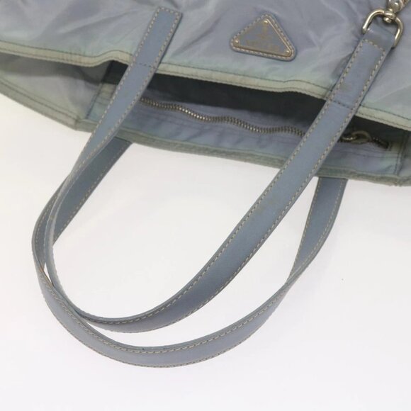 PRADA Tote Bag Nylon Light Blue Auth ac2744 - Picture 8 of 15